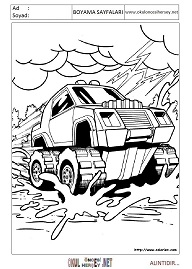 Hot-wheels boyama sayfaları